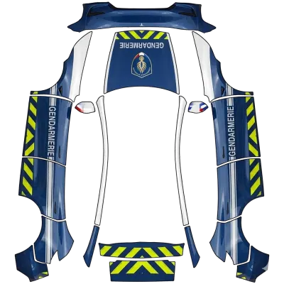 Жандармерия Франции (Gendarmerie FR) – оклейка Tesla Model Y