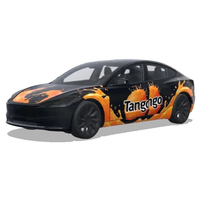 黑底橙饮风格 – 特斯拉 Model 3 涂装