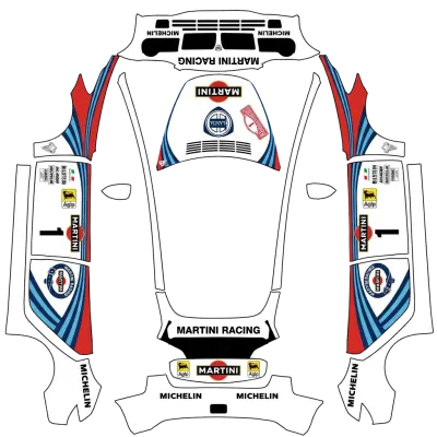 Lancia Delta Martini Racing (1989 Martini Racing Lancia Delta Wrap) – оклейка Tesla Model 3