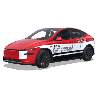 頭文字D FC3S (이니셜d의 fc3s) – テスラ Model Y ラッピング