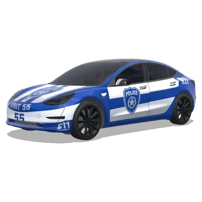 Unit 55 Police Livery – Tesla Model 3 wrap