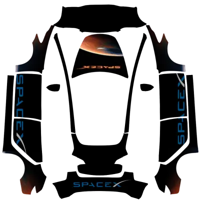 Space X (Space x) – Tesla Model 3 Wrap