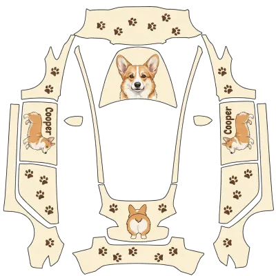 쿠퍼 코기 (Cooper Corgi) – 테슬라 Model 3 랩핑