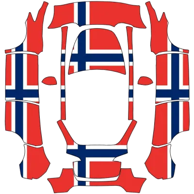 Флаг Норвегии (Norwegian flag) – оклейка Tesla Model Y