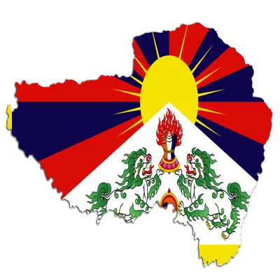 Tibet Flagge (Tibet Flag) – Tesla Model Y Wrap