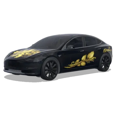 Чешский лев (český lev) – оклейка Tesla Model 3