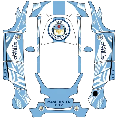 Manchester City is blue – Tesla Model Y wrap