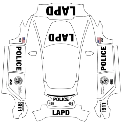Полиция Лос-Анджелеса (LAPD) – оклейка Tesla Model 3