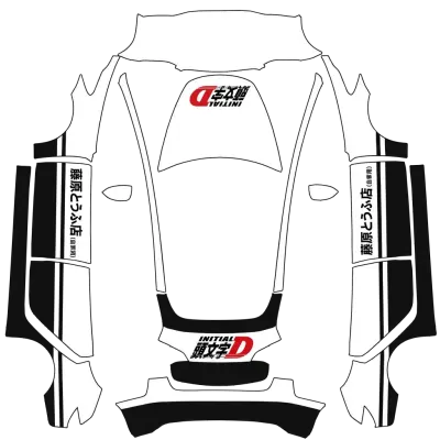 이니셜 D (Initial d) – 테슬라 Model 3 랩핑