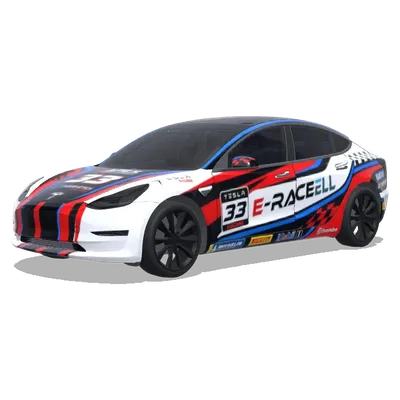 E-Race 33 Folierung – Tesla Model 3 Wrap