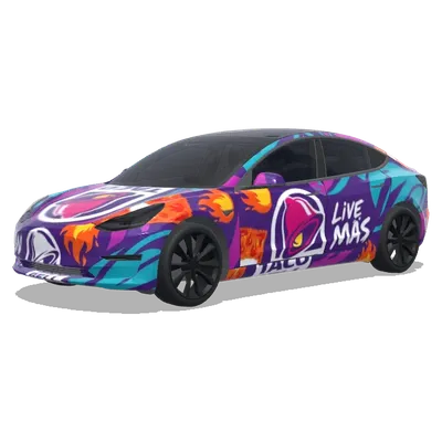 Taco Bell (Taco bell) – covering Tesla Model 3
