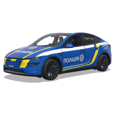 Police ukrainienne (Ukrainian police car) – covering Tesla Model Y