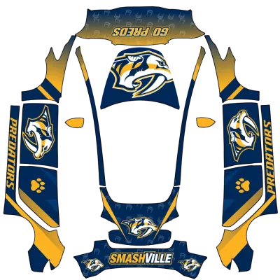 Predators de Nashville (Nashville Predators) – covering Tesla Model 3