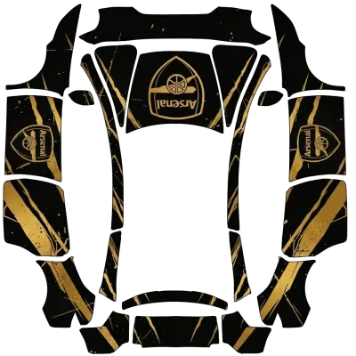 Schwarz-Gold Arsenal (Black Gold Arsenal) – Tesla Model Y L Wrap