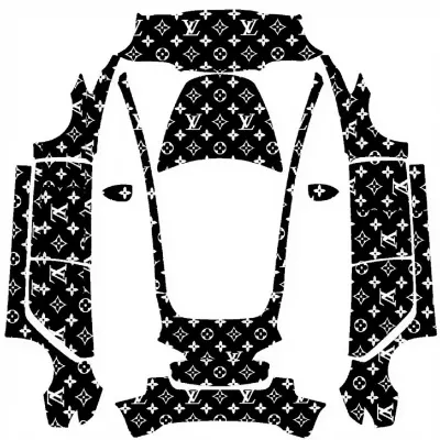 LV Weiß Schwarz (Lv white and black) – Tesla Model 3 Wrap