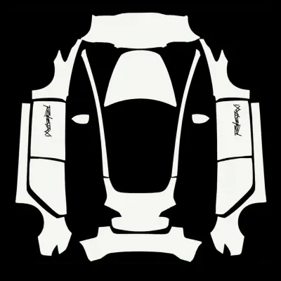 Model 3 Robotaxi noir (Robotaxi Model 3 - Black Lettering) – covering Tesla Model 3