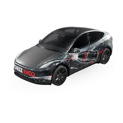 Coca-Cola Zero (Coke zero) – Tesla Model Y Wrap