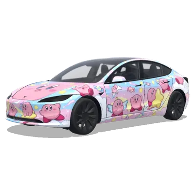 Kirby design – Tesla Model 3 wrap