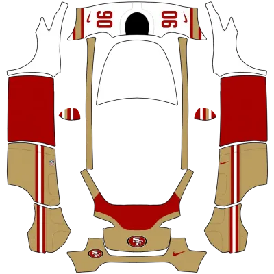 49ers Trikot (49ers jersey) – Tesla Model Y Wrap