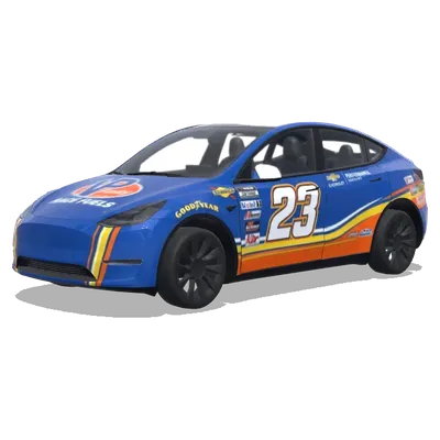 纳斯卡23号赛车（using this template create nascaar car 23） – 特斯拉 Model Y 涂装