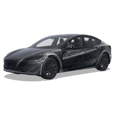 Schwarz mit Weißstift – Tesla Model 3 Wrap