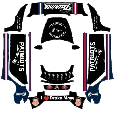 New England Patriots (New England Patriots Tesla Wrap) – оклейка Tesla Model 3