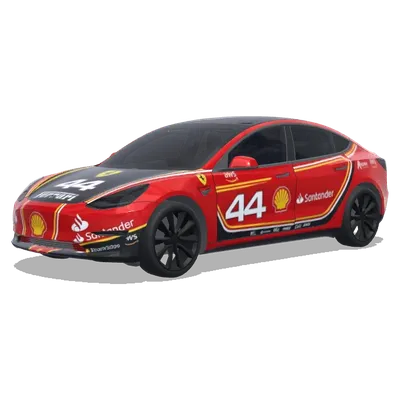 Hamilton Ferrari SF-24 Livery (F1赛车里法拉利SF-24汉密尔顿的赛车涂装) – Tesla Model 3 wrap