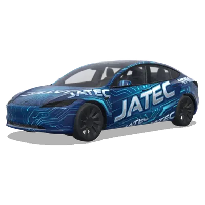 jatec as logo – Tesla Model 3 wrap