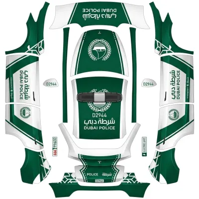 ドバイ警察 (dubai police) – テスラ Model Y ラッピング