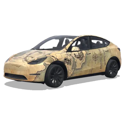 middle earth map – Tesla Model Y wrap
