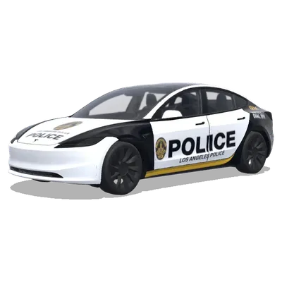 Полиция Лос-Анджелеса (我想做一个LAPD主题的，就是洛杉矶警车的) – оклейка Tesla Model 3