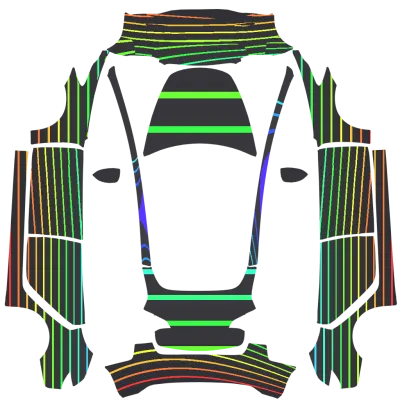 M3 Höhenlinien 3 (M3 height lines 3) – Tesla Model 3 Wrap