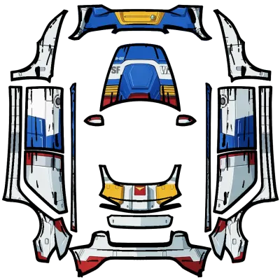 Gundam Sketch – Tesla Model 3 wrap