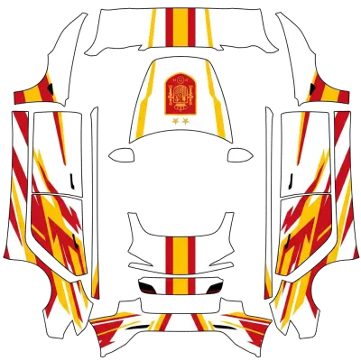Футболка Испании (Camiseta de españa) – оклейка Tesla Model 3