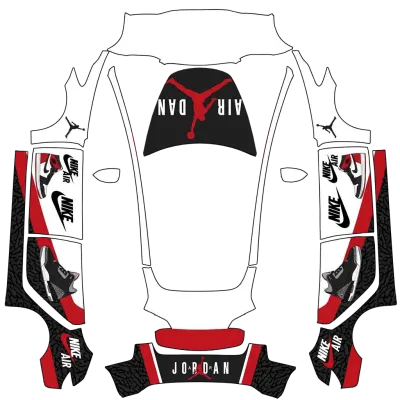 喬丹（Air Jordan） – 特斯拉 Model 3 塗裝