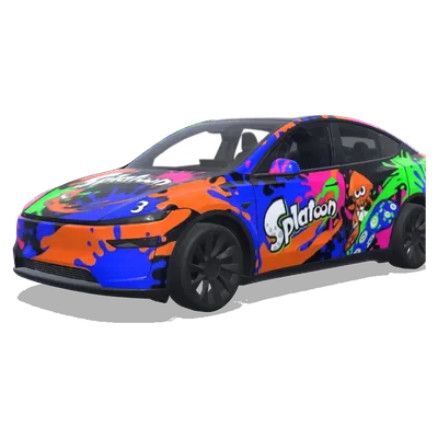 스플래툰 (Splatoon) – 테슬라 Model Y 랩핑