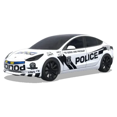 Служить и защищать Патруль – оклейка Tesla Model 3