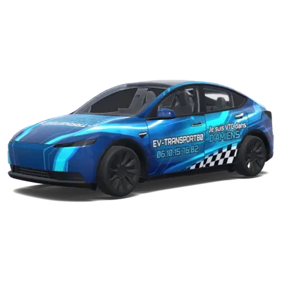 EV-Transport80 futuristisch – Tesla Model Y Wrap