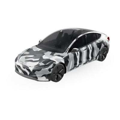 アーミー・スノー (Army snow) – テスラ Model 3 ラッピング