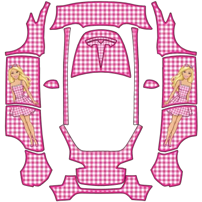 格紋（Gingham） – 特斯拉 Model Y 塗裝
