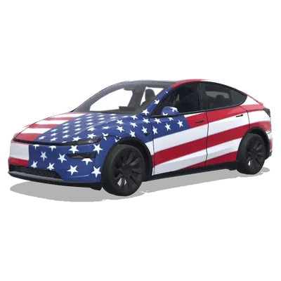Флаг США – оклейка Tesla Model Y