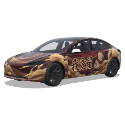 ナルト我愛羅顔 – テスラ Model 3 ラッピング