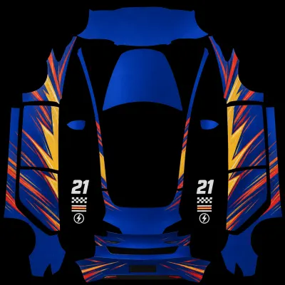 Blauer Blitz (Blue lightning) – Tesla Model 3 Wrap