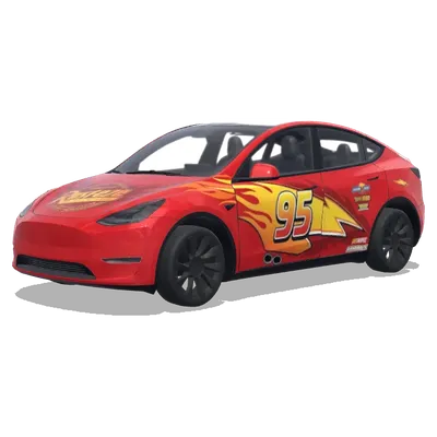 マックィーン 笑顔バンパー – テスラ Model Y ラッピング