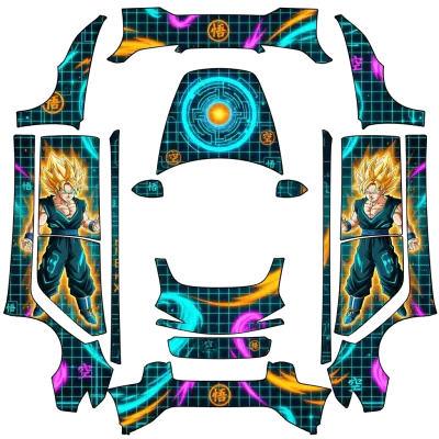 Tron Goku – Tesla Model 3 Wrap