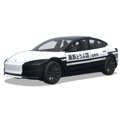 頭文字D AE86 (头文字D,AE86) – テスラ Model 3 ラッピング