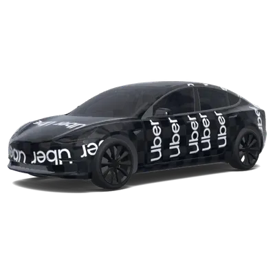 Uber Black 重複圖案車身貼膜 – 特斯拉 Model 3 塗裝