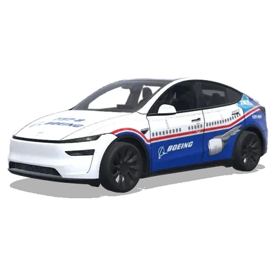 보잉 737-8 스타일 – 테슬라 Model Y 랩핑