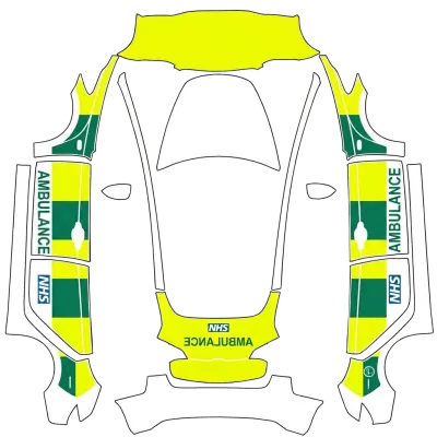 UK Krankenwagen (uk ambulance) – Tesla Model 3 Wrap
