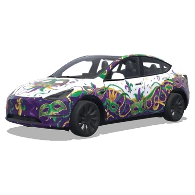 Mardi Gras (mardi gras) – Tesla Model Y Wrap